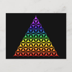 Blume des Lebens / Lebensgefühl - Pyramidenschakra Postkarte