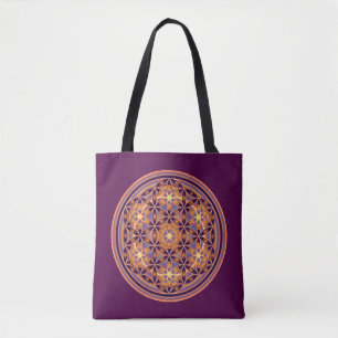 Blume des Lebens / Lebensgefühl - Schaltfläche II Tasche