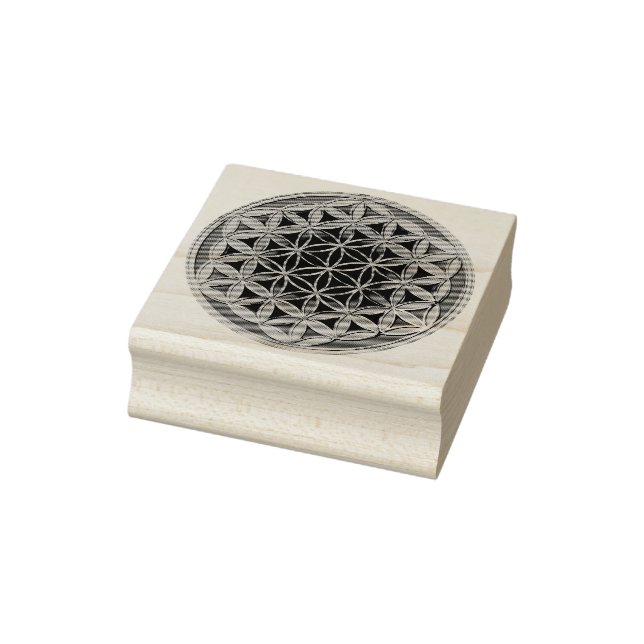 Blume des Lebens / Lebensgefühl - Schaltfläche IV Gummistempel (Stempel)
