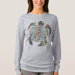 Blume des Lebens / Lebensgefühl - Schildkröte T-Shirt