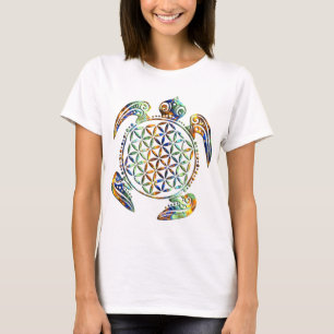 Blume des Lebens / Lebensgefühl - Schildkröte T-Shirt