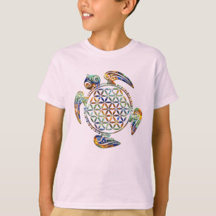Blume des Lebens / Lebensgefühl - Schildkröte T-Shirt
