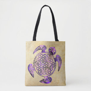 Blume des Lebens / Lebensgefühl - Schildkrötenviol Tasche