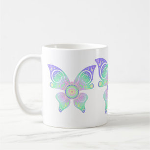 Blume des Lebens / Lebensgefühl - Schmetterling Kaffeetasse