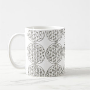 Blume des Lebens / Lebensgefühl - Silber Kaffeetasse