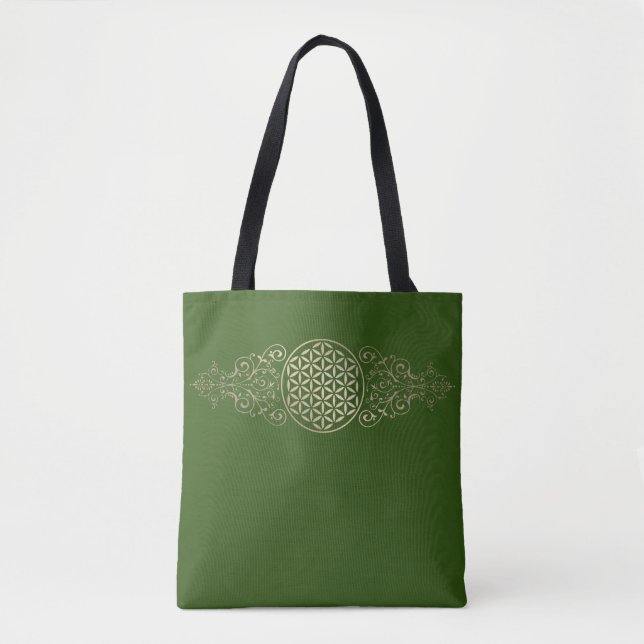 Blume des Lebens / Lebensgefühl - Vintag X Tasche (Vorderseite)