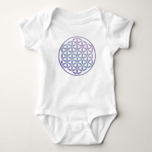 Blume des Lebens / Lebensgefühl - Violett der Brie Baby Strampler