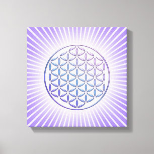 Blume des Lebens / Lebensgefühl - Violett der Brie Leinwanddruck