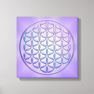 Blume des Lebens / Lebensgefühl - Violett der Brie Leinwanddruck