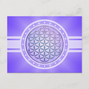 Blume des Lebens / Lebensgefühl - Violett der Brie Postkarte