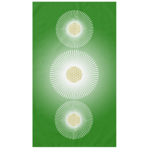 Blume des Lebens / Lebensgefühl - weiße Strahlen Tischdecke
