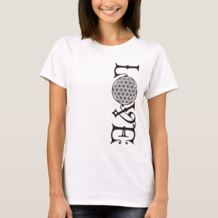 Blume des Lebens - LIEBE, Tätowierung schwarz T-Shirt