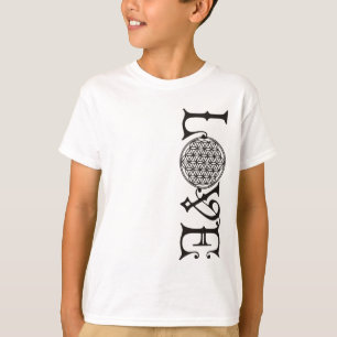 Blume des Lebens - LIEBE, Tätowierung schwarz T-Shirt