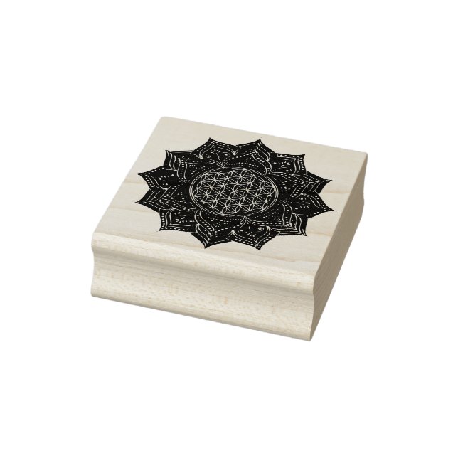 Blume des Lebens - LOTUS-Ornamente - Gold I Gummistempel (Stempel)