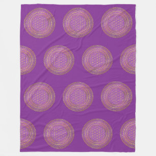 Blume des Lebens - Mandala 4 Fleecedecke