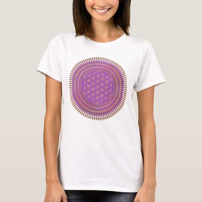 Blume des Lebens - Mandala 4 T-Shirt (Vorderseite)
