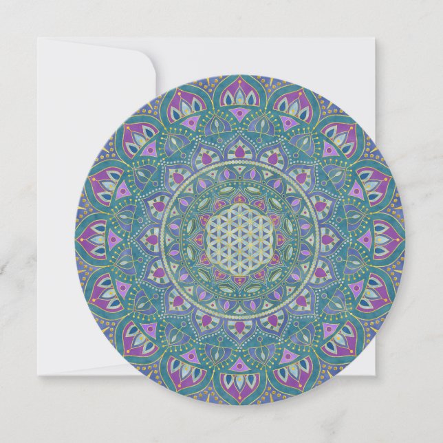 Blume des Lebens - Mandala Indien Stil 1 (Vorderseite)
