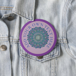 Blume des Lebens - Mandala Indien Stil 1 Button