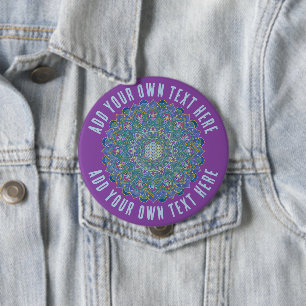 Blume des Lebens - Mandala Indien Stil 1 Button