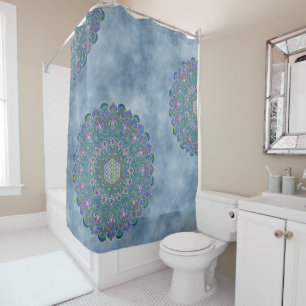 Blume des Lebens - Mandala Indien Stil 1 Duschvorhang