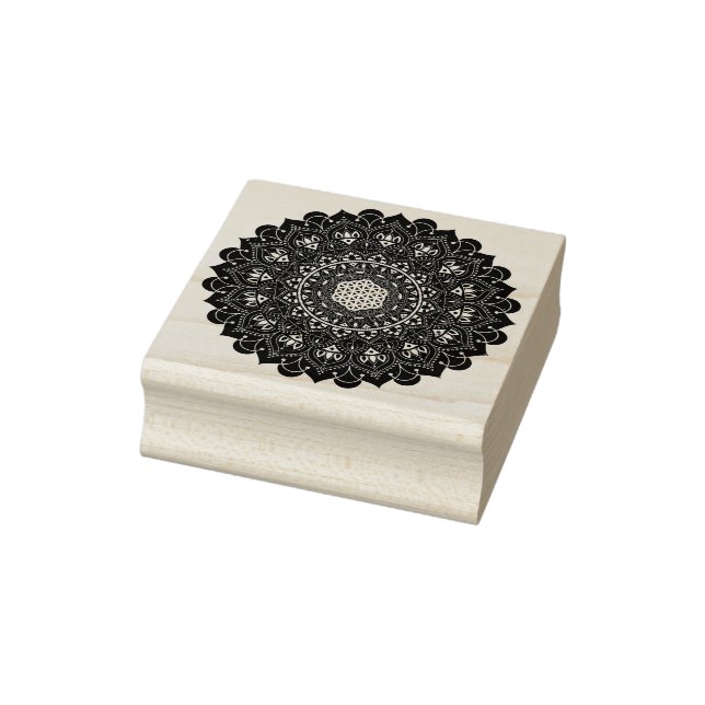 Blume des Lebens - Mandala Indien Stil 1 Gummistempel (Stempel)