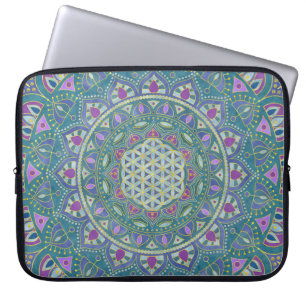 Blume des Lebens - Mandala Indien Stil 1 Laptopschutzhülle