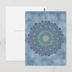 Blume des Lebens - Mandala Indien Stil 1 Postkarte
