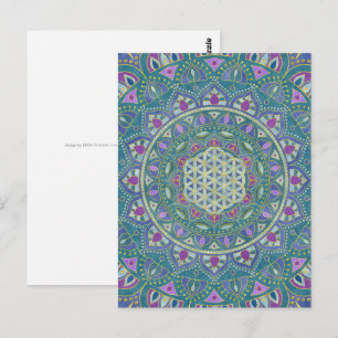 Blume des Lebens - Mandala Indien Stil 1 Postkarte