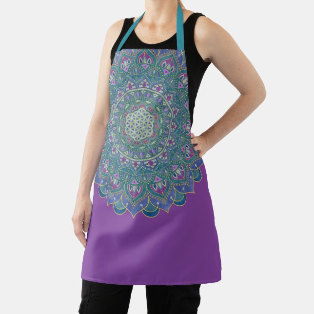 Blume des Lebens - Mandala Indien Stil 1 Schürze (InSitu)