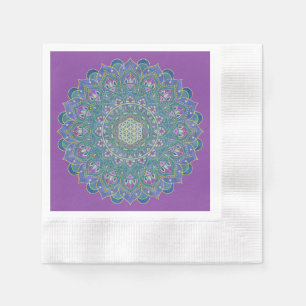 Blume des Lebens - Mandala Indien Stil 1 Serviette