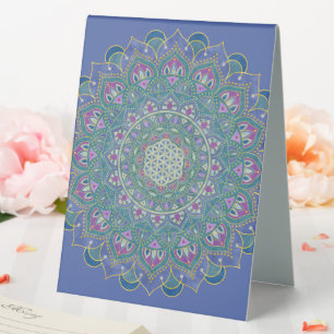 Blume des Lebens - Mandala Indien Stil 1 Tischaufsteller