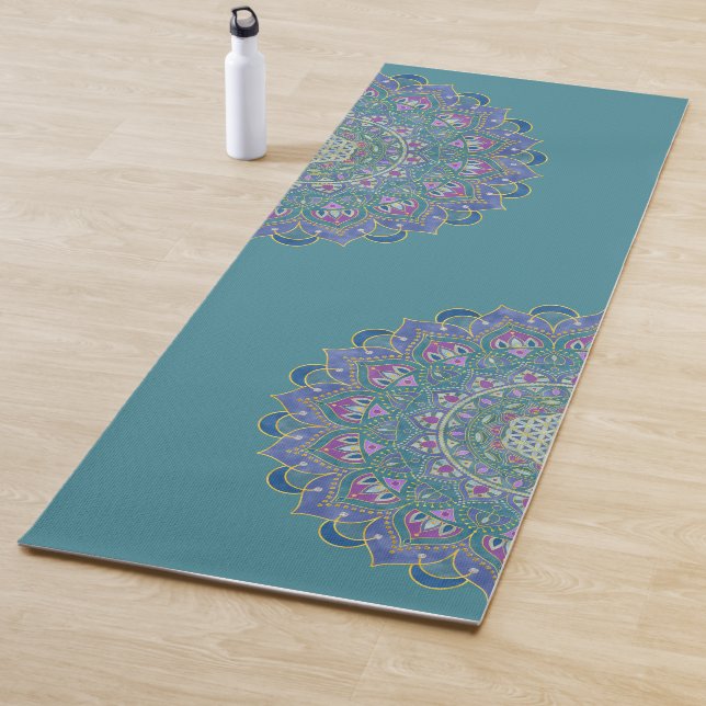 Blume des Lebens - Mandala Indien Stil 1 Yogamatte (Beispiel)