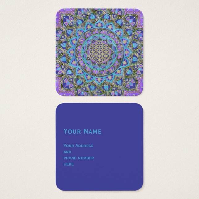 Blume des Lebens - Mandala Indien Stil 2 (Vorne & Hinten)