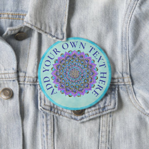 Blume des Lebens - Mandala Indien Stil 2 Button