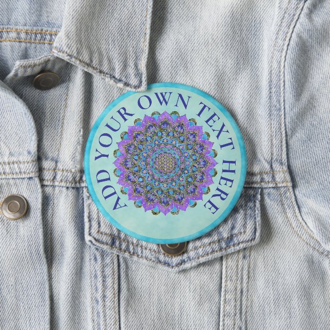 Blume des Lebens - Mandala Indien Stil 2 Button (Beispiel)