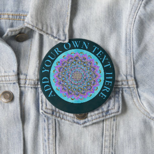 Blume des Lebens - Mandala Indien Stil 2 Button