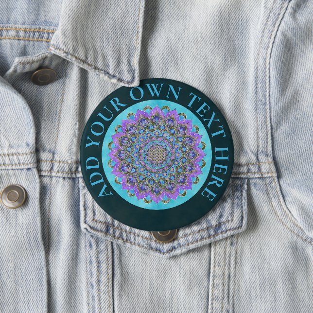 Blume des Lebens - Mandala Indien Stil 2 Button (Beispiel)