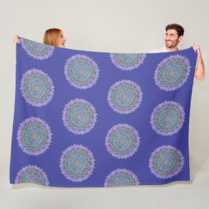 Blume des Lebens - Mandala Indien Stil 2 Fleecedecke