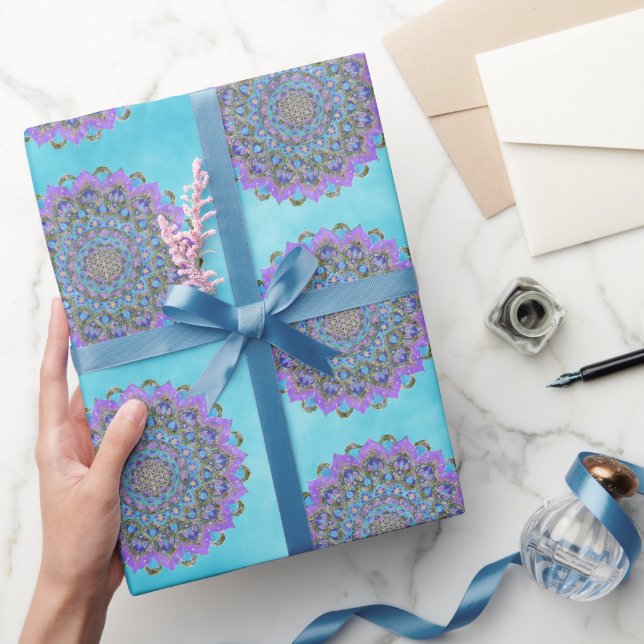 Blume des Lebens - Mandala Indien Stil 2 Geschenkpapier (Schenken)