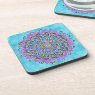 Blume des Lebens - Mandala Indien Stil 2 Getränkeuntersetzer