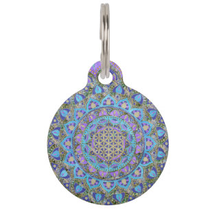 Blume des Lebens - Mandala Indien Stil 2 Haustiermarke
