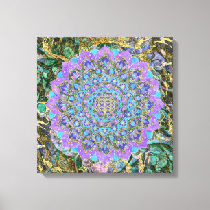 Blume des Lebens - Mandala Indien Stil 2 Leinwanddruck