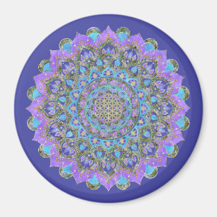 Blume des Lebens - Mandala Indien Stil 2 Magnet