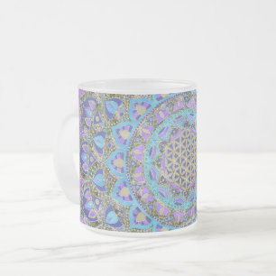 Blume des Lebens - Mandala Indien Stil 2 Mattglastasse