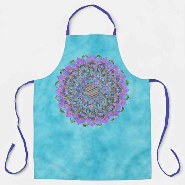 Blume des Lebens - Mandala Indien Stil 2 Schürze (Vorderseite)