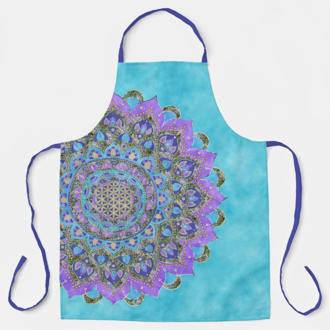 Blume des Lebens - Mandala Indien Stil 2 Schürze (Vorderseite)