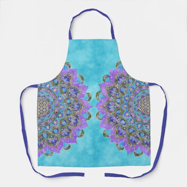 Blume des Lebens - Mandala Indien Stil 2 Schürze (Vorderseite)