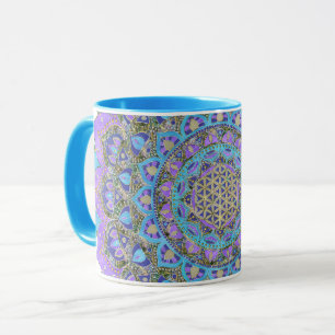 Blume des Lebens - Mandala Indien Stil 2 Tasse