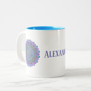 Blume des Lebens - Mandala Indien Stil 2 Zweifarbige Tasse