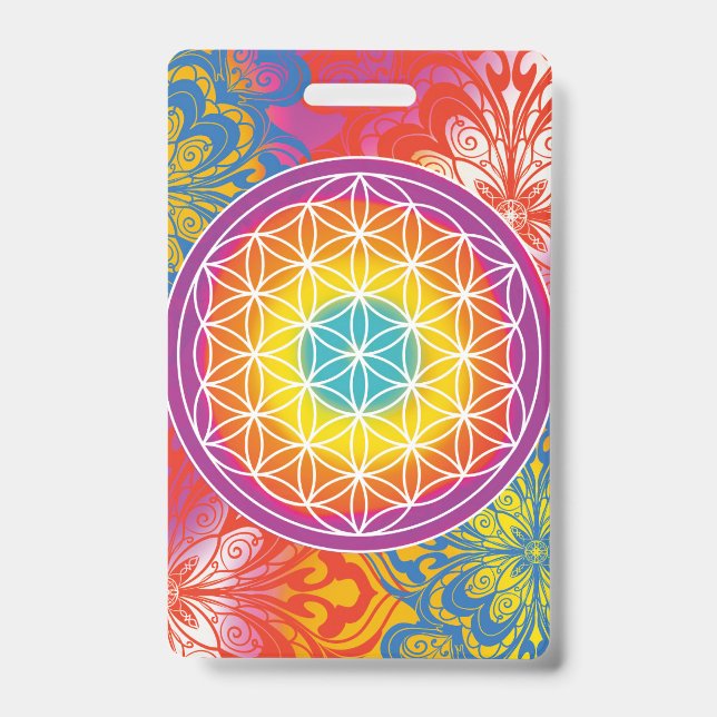 Blume des Lebens mandala Zen Ausweis (Vorderseite)